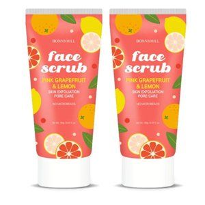 Lot 2x New Korean BONNYHILL Pink Grapefruit & Lemon Face Scrub Exfoliant